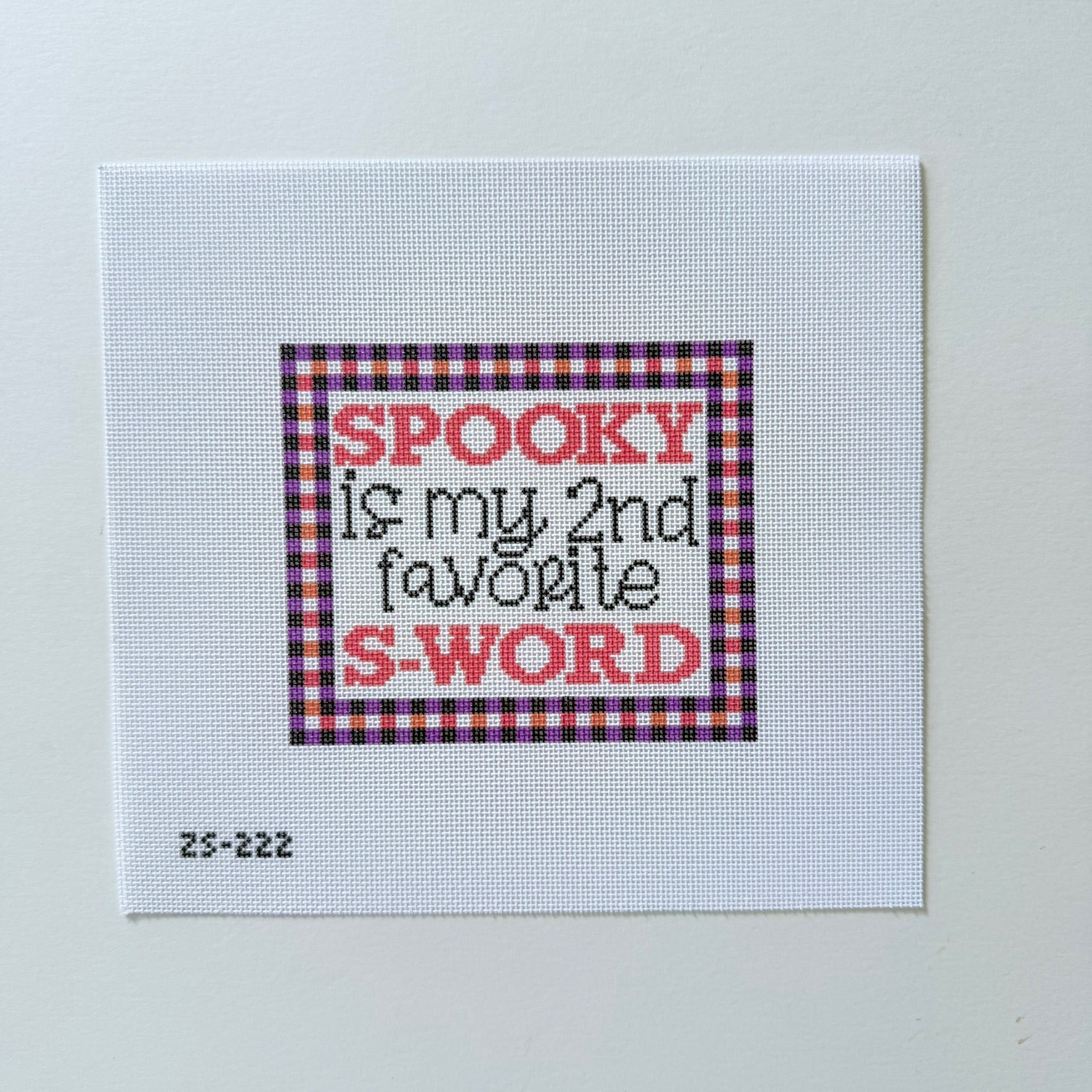 Spooky S Word Needlepoint Canvas - KC Needlepoint