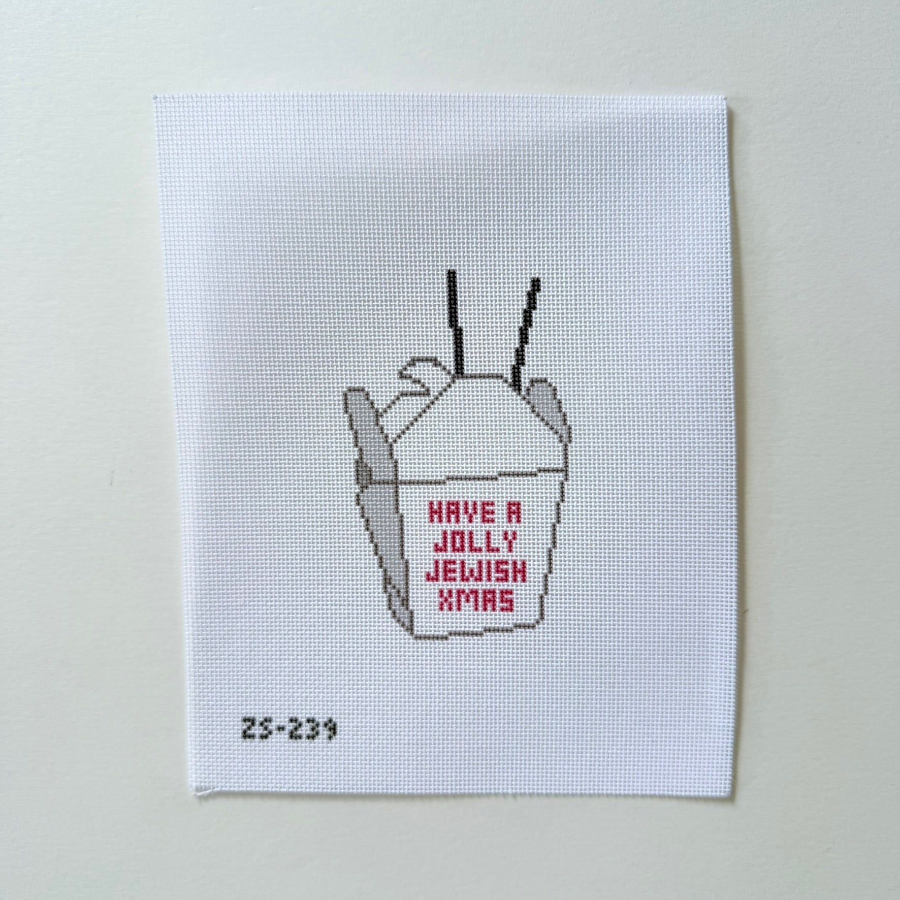 Jolly Jewish Christmas Needlepoint Canvas - KC Needlepoint