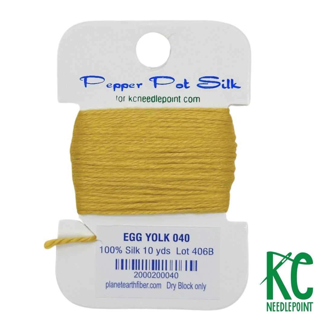 Pepper Pot Silk Card 040 Egg Yolk - KC Needlepoint
