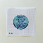 Gefilte Fish Round Needlepoint Canvas - KC Needlepoint