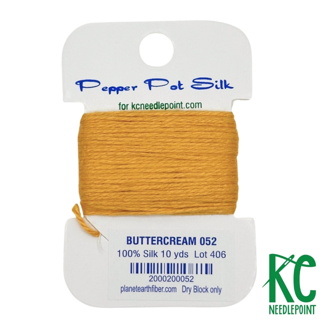 Pepper Pot Silk Card 052 Buttercream - KC Needlepoint