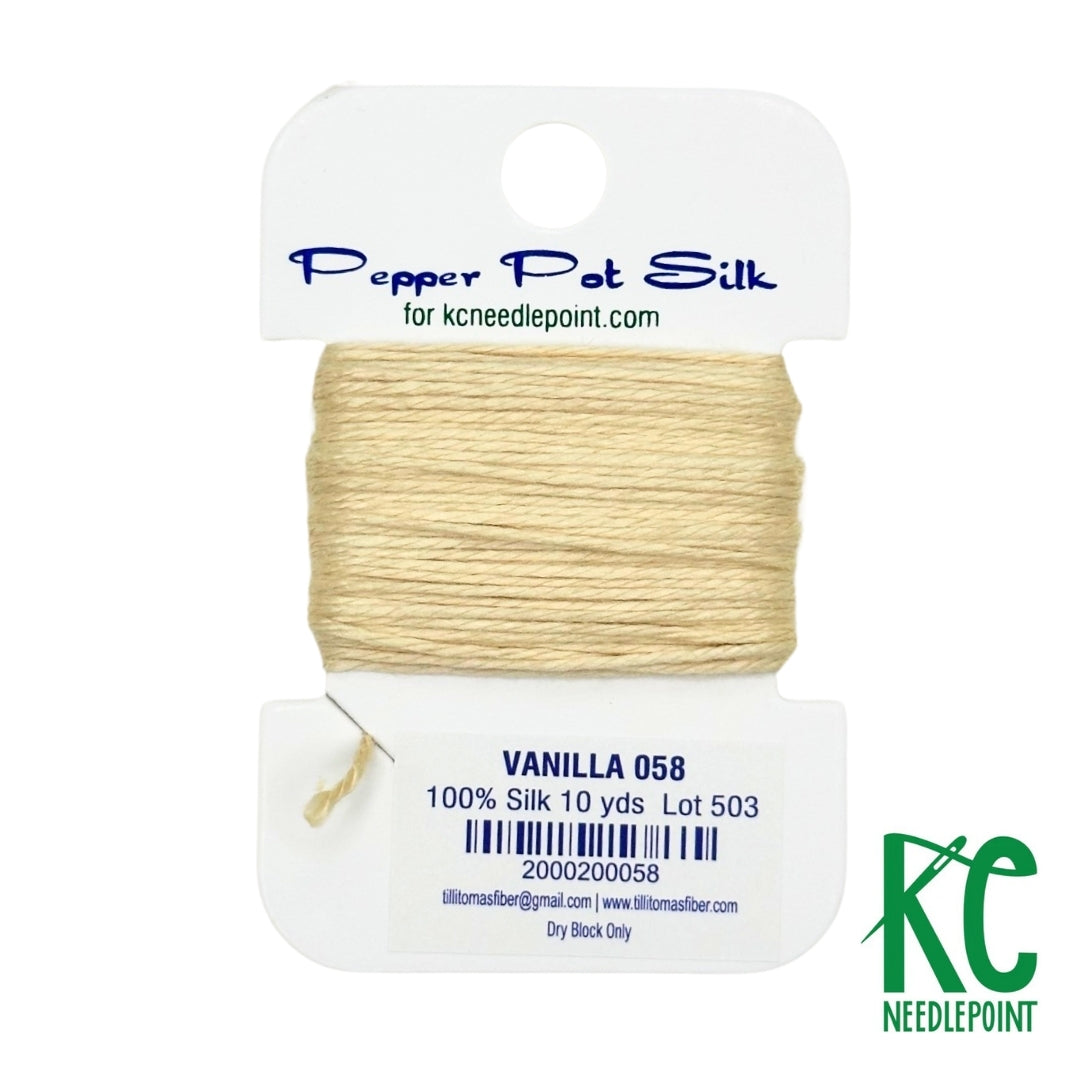 Pepper Pot Silk Card 058 Vanilla - KC Needlepoint