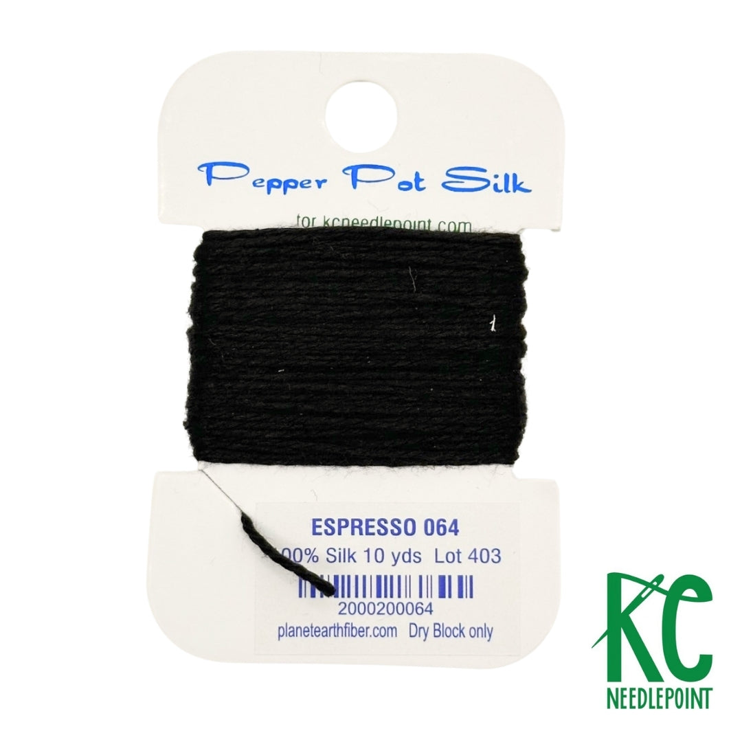 Pepper Pot Silk Card 064 Espresso - KC Needlepoint