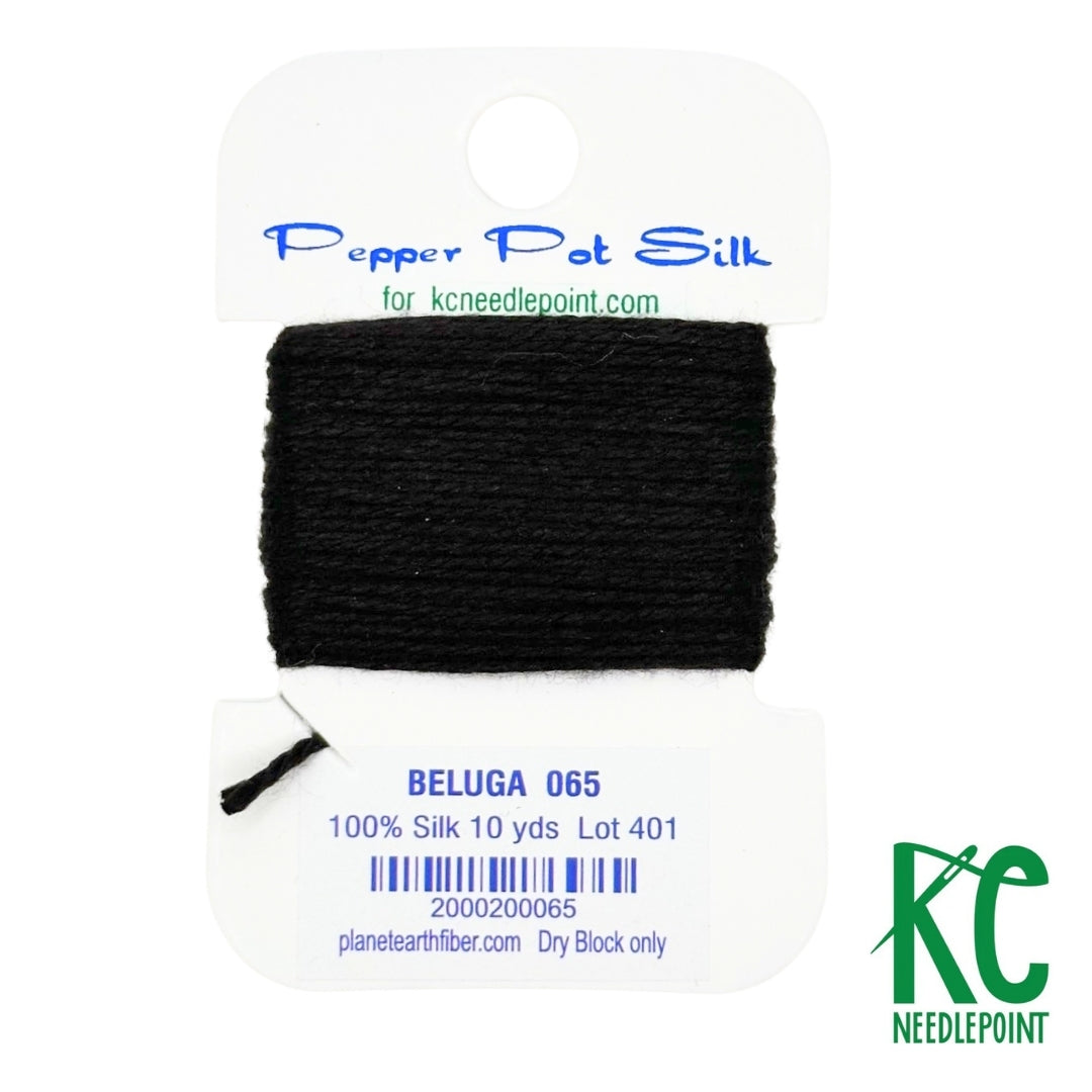 Pepper Pot Silk Card 065 Beluga - KC Needlepoint