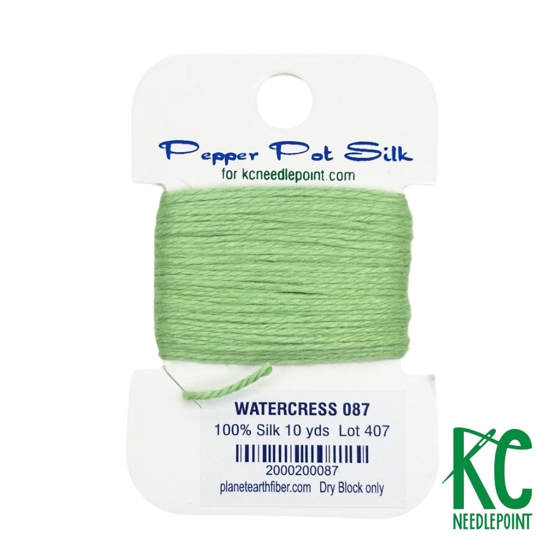 Pepper Pot Silk Card 087 Watercress - KC Needlepoint