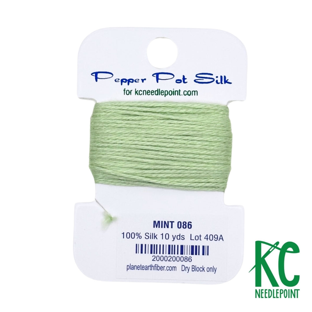 Pepper Pot Silk Card 086 Mint - KC Needlepoint