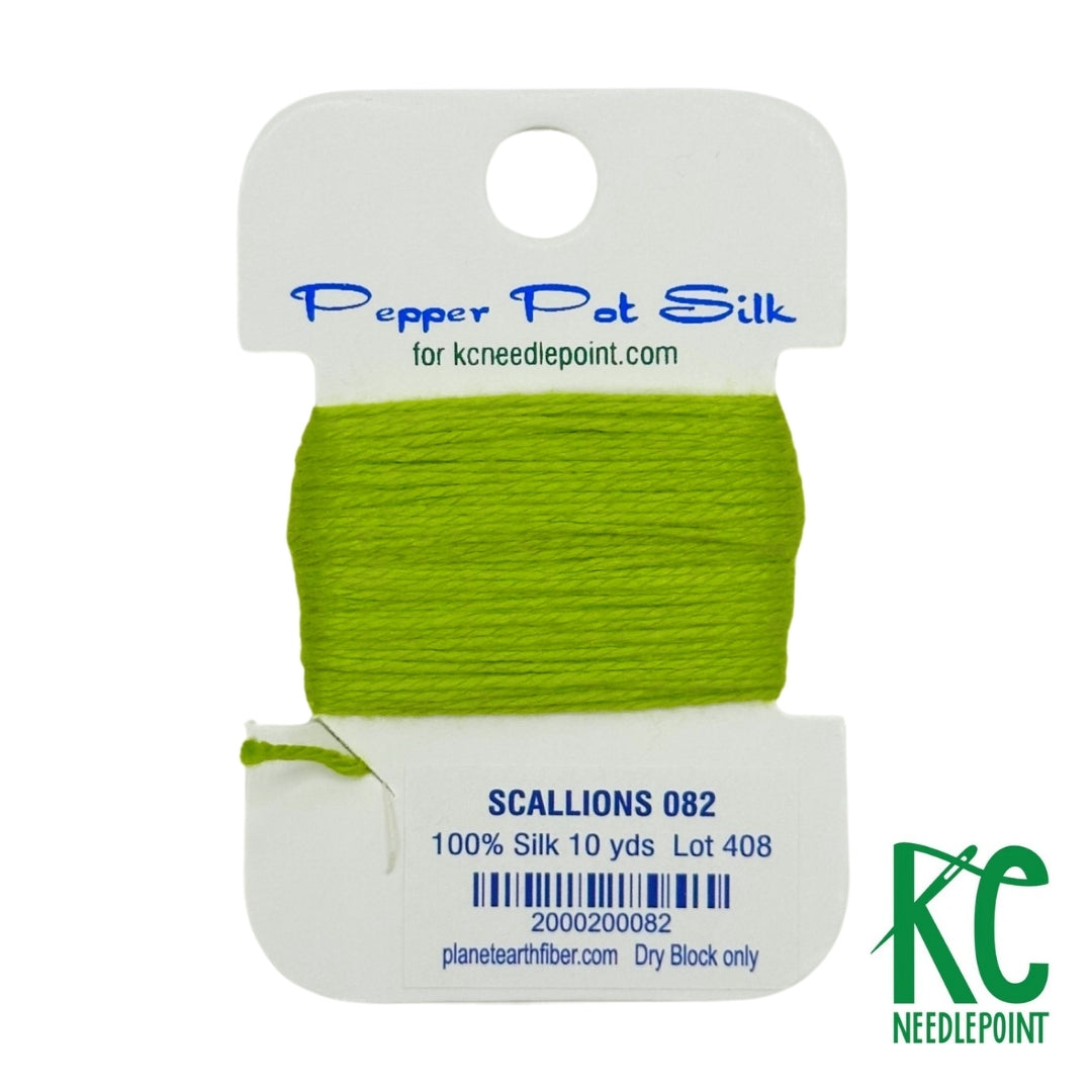 Pepper Pot Silk Card 082 Scallion - KC Needlepoint