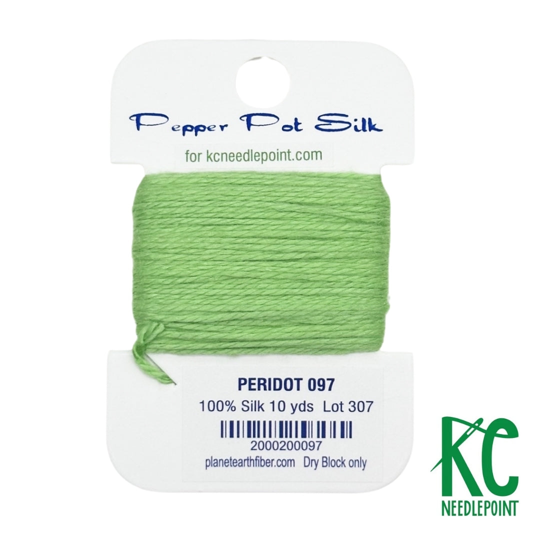 Pepper Pot Silk Card 097 Peridot - KC Needlepoint