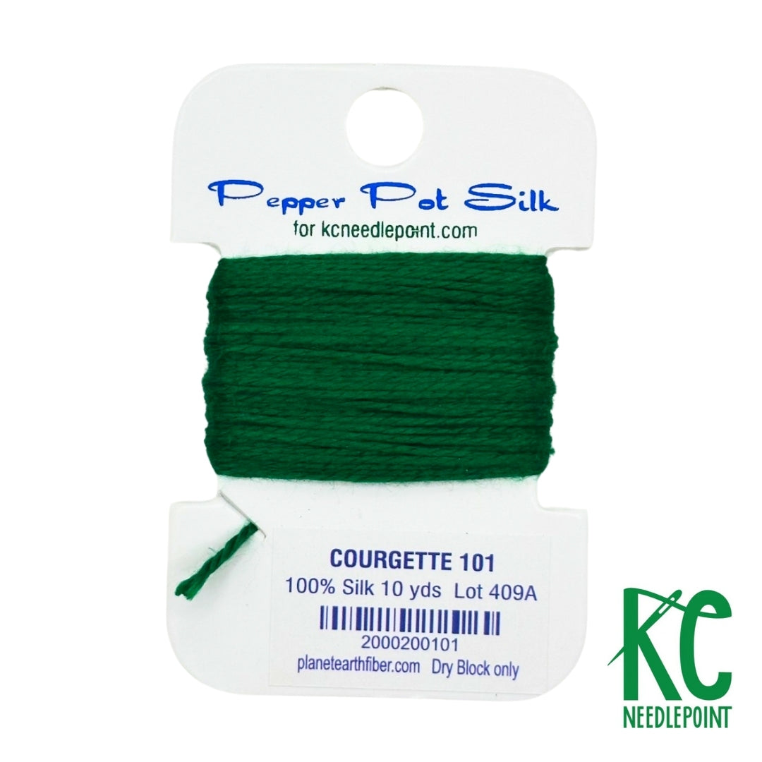 Pepper Pot Silk Card 101 Courgette - KC Needlepoint