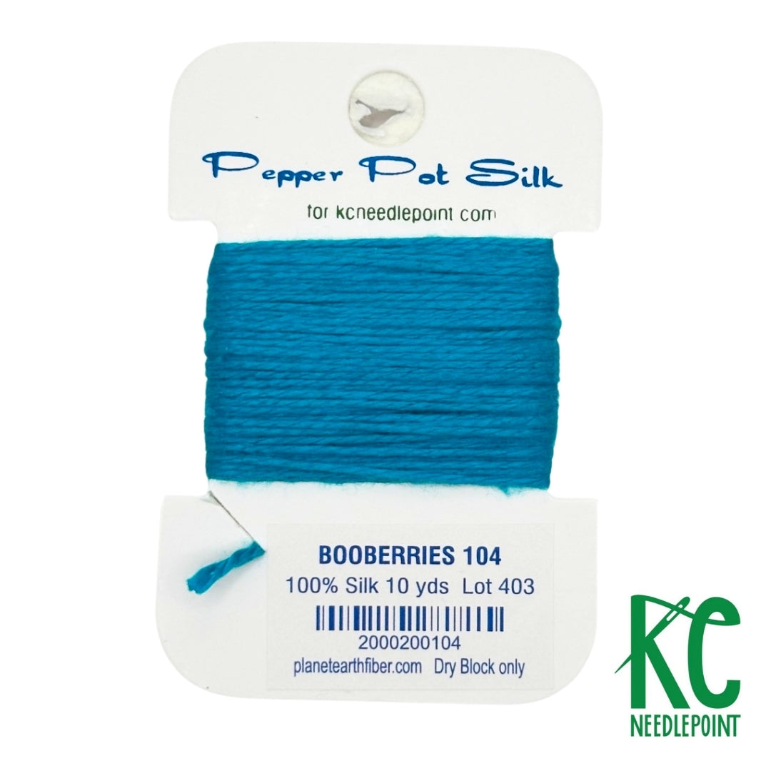 Pepper Pot Silk Card 104 Booberries - KC Needlepoint