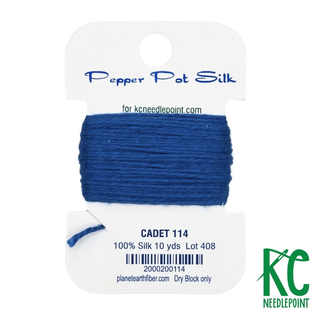 Pepper Pot Silk Card 114 Cadet - KC Needlepoint