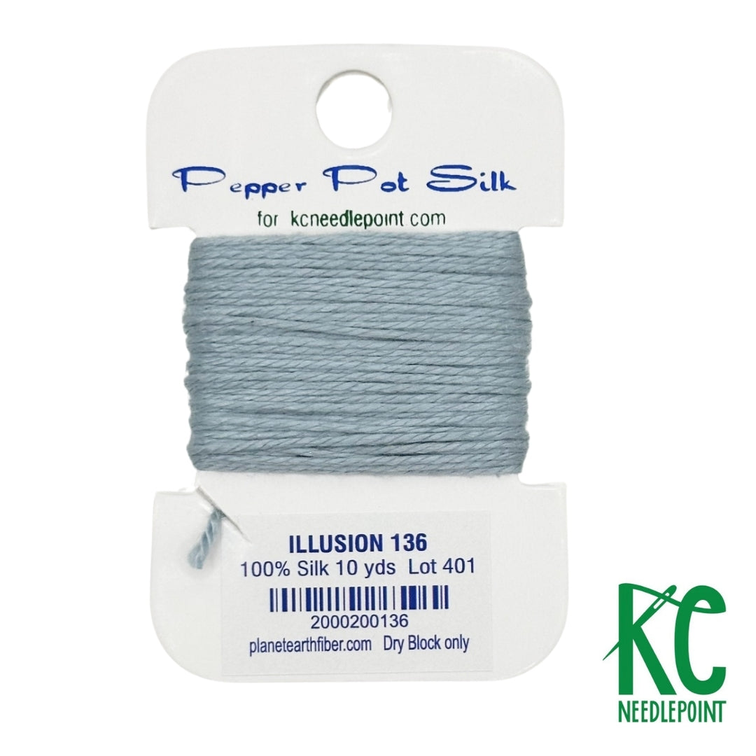 Pepper Pot Silk Card 136 Illusion - KC Needlepoint