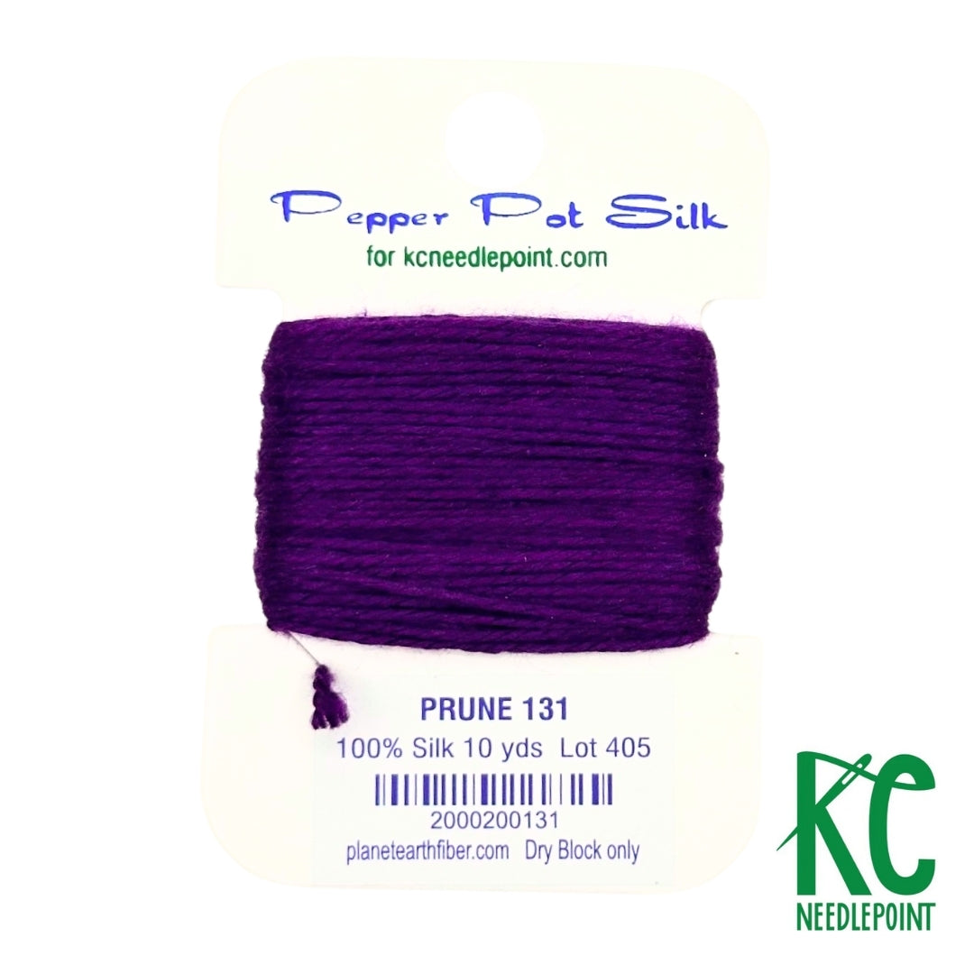 Pepper Pot Silk Card 131 Prune - KC Needlepoint