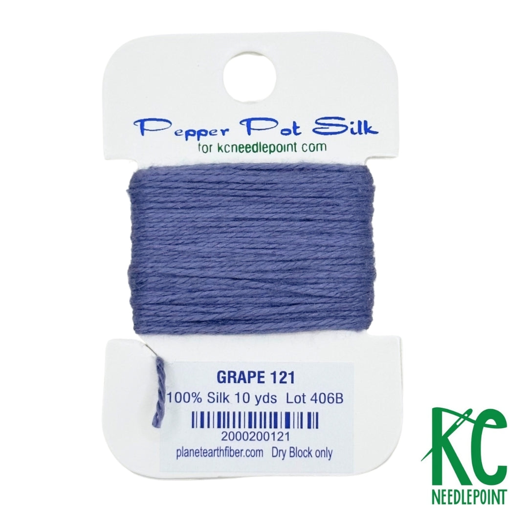 Pepper Pot Silk Card 121 Grape - KC Needlepoint