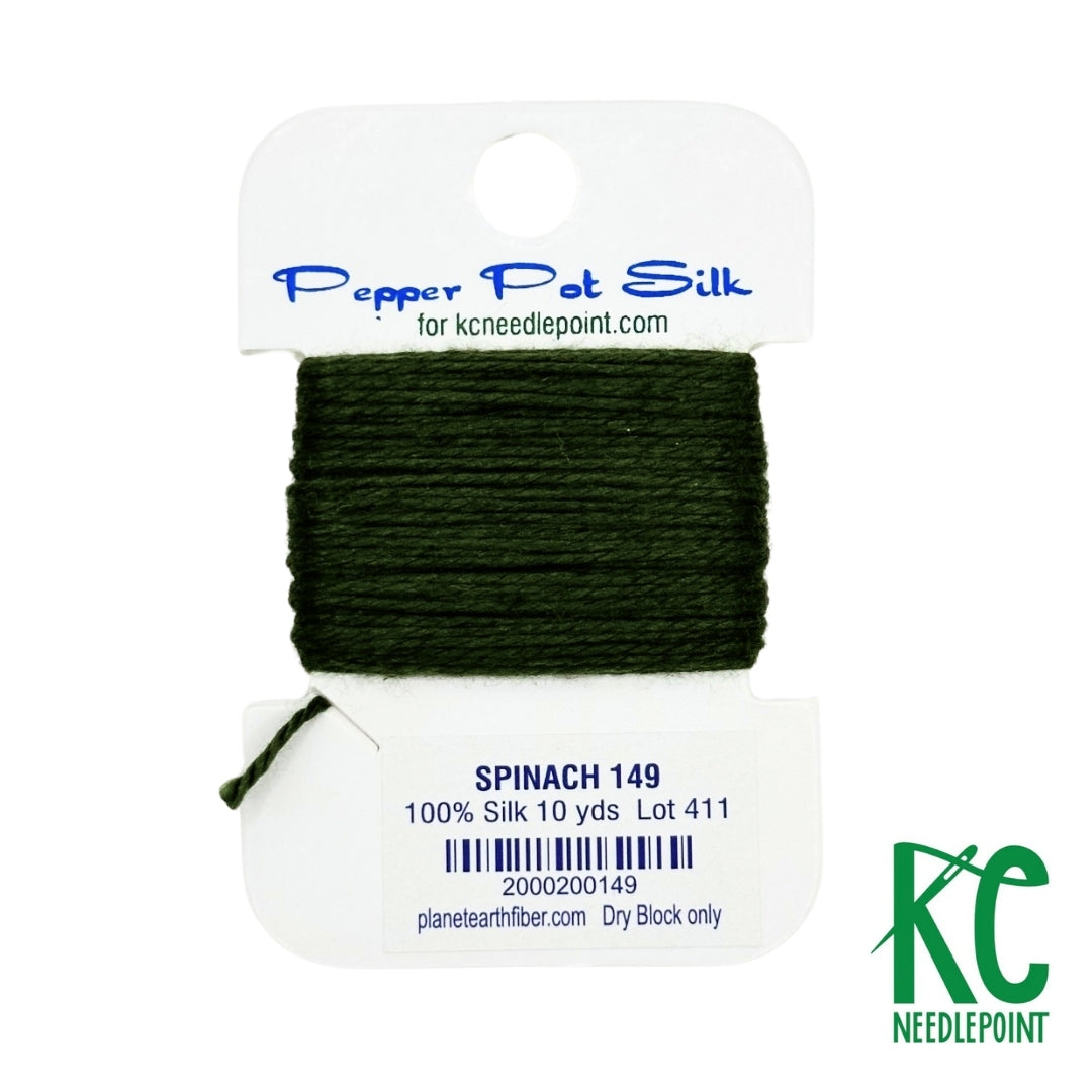 Pepper Pot Silk Card 149 Spinach - KC Needlepoint