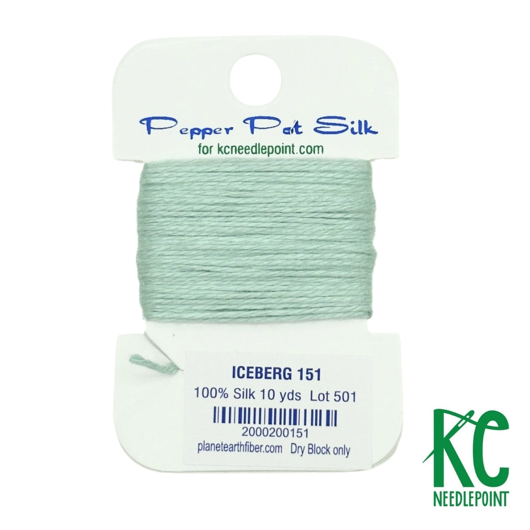 Pepper Pot Silk Card 151 Iceberg - KC Needlepoint