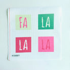 Fa La La Coasters Needlepoint Canvas - KC Needlepoint