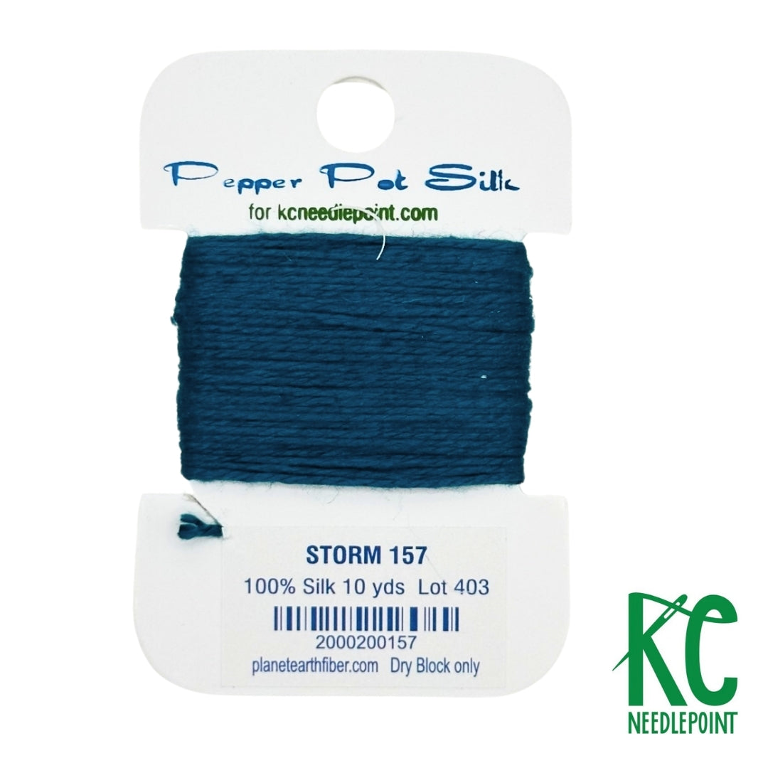 Pepper Pot Silk Card 157 Storm - KC Needlepoint