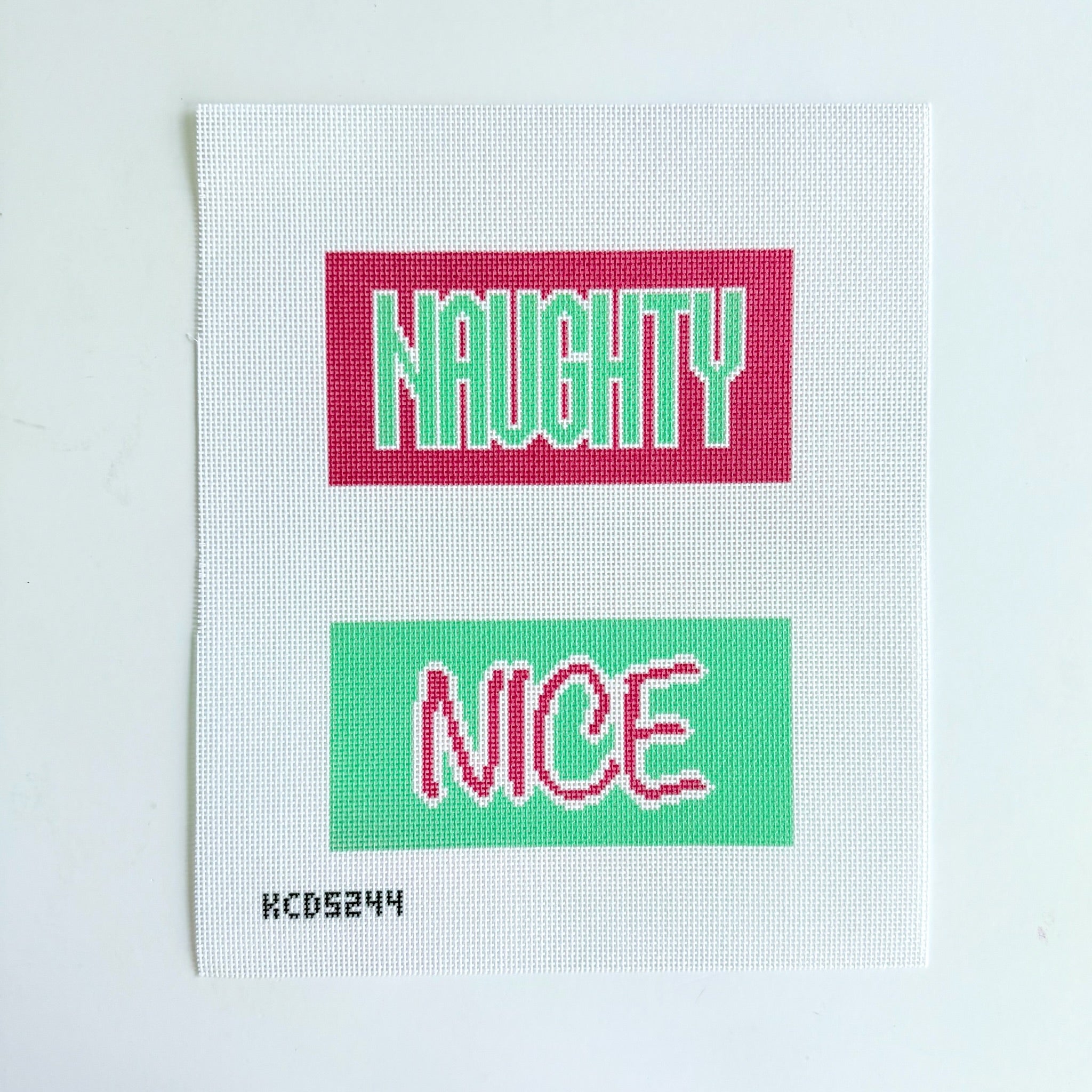 Naughty/Nice Needlepoint Canvas - KC Needlepoint