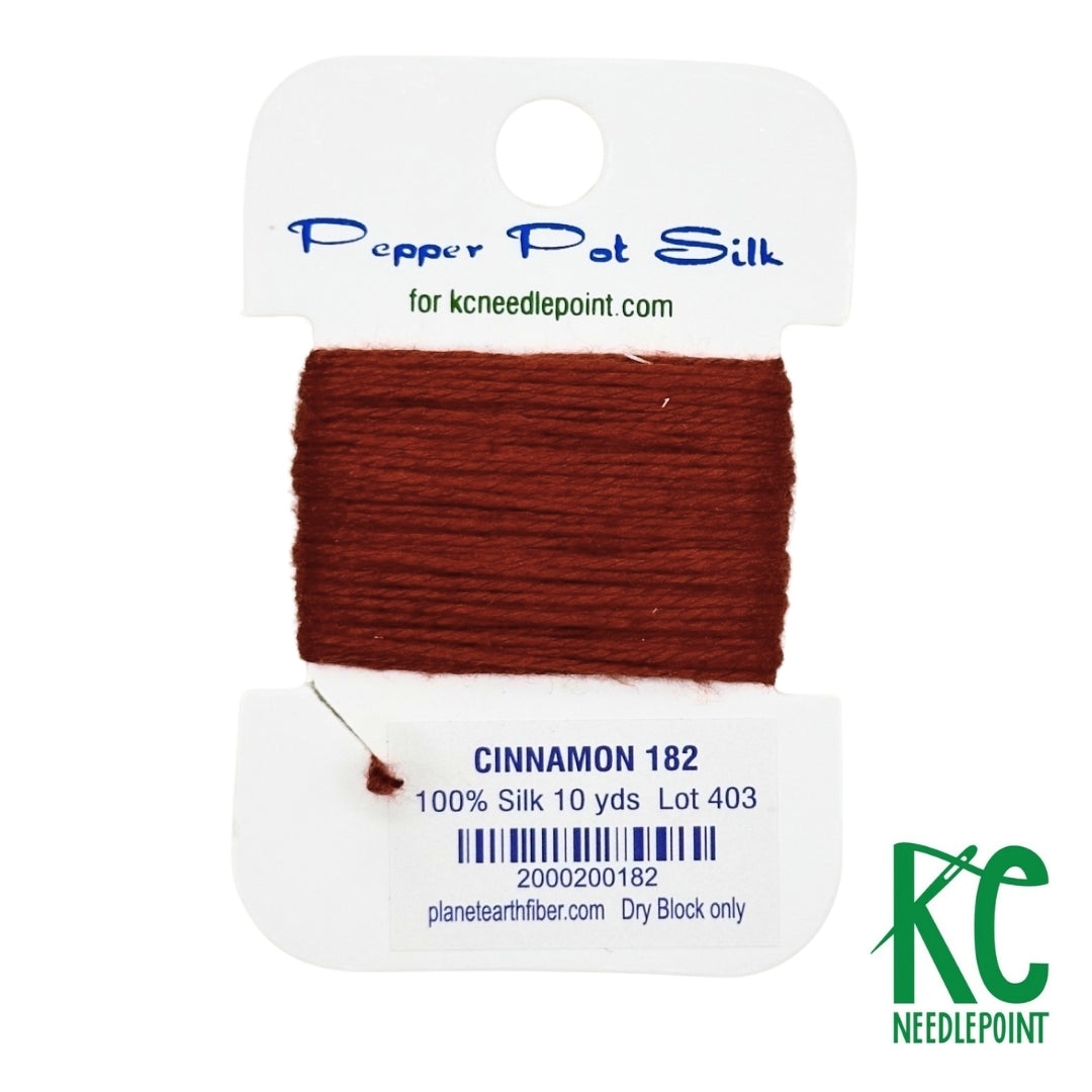 Pepper Pot Silk Card 182 Cinnamon - KC Needlepoint