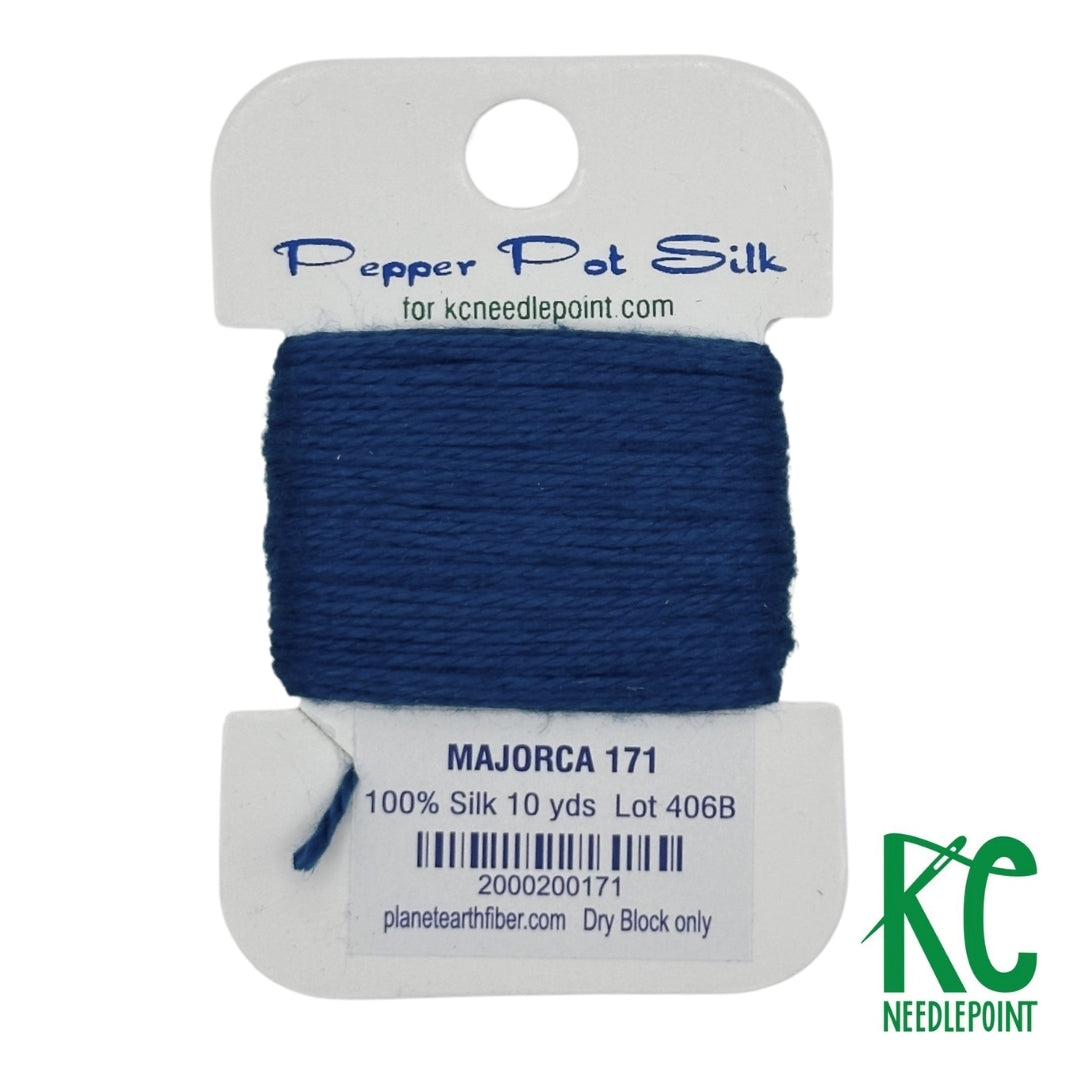 Pepper Pot Silk Card 171 Majorca - KC Needlepoint