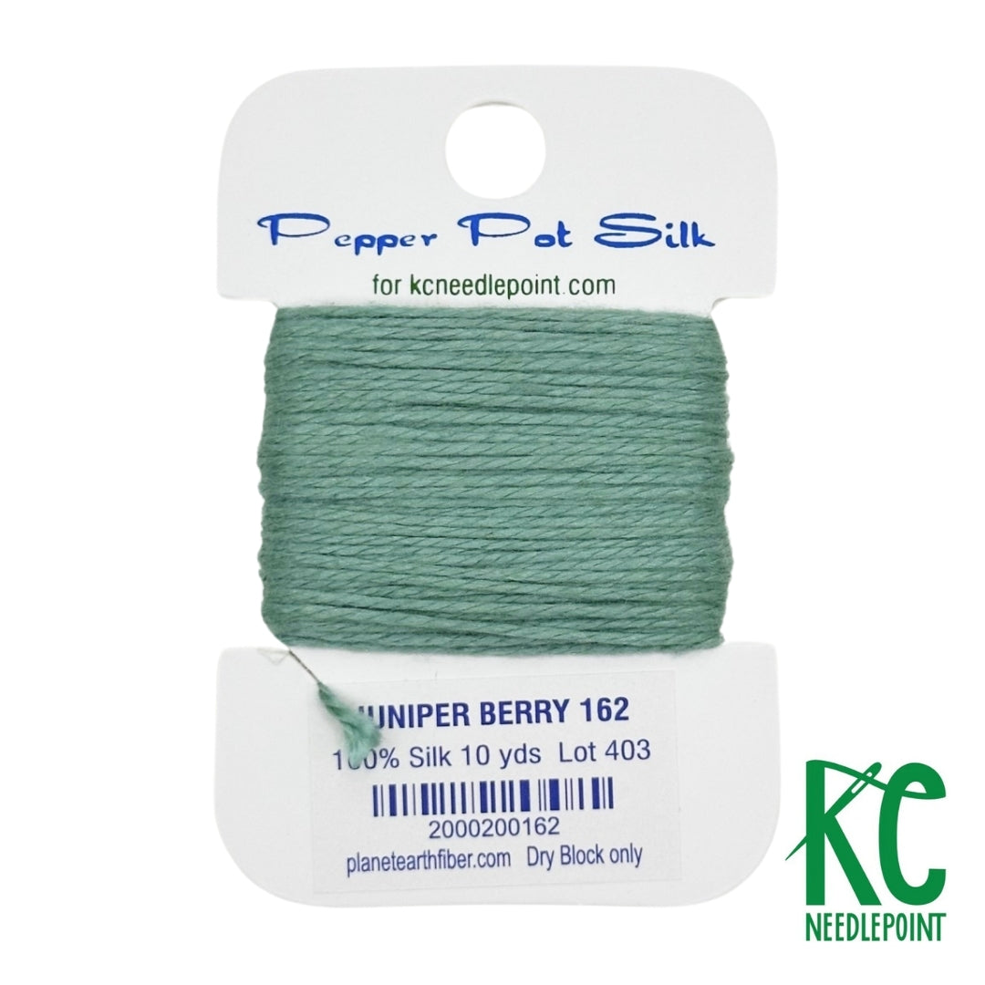 Pepper Pot Silk Card 162 Juniper Berry - KC Needlepoint