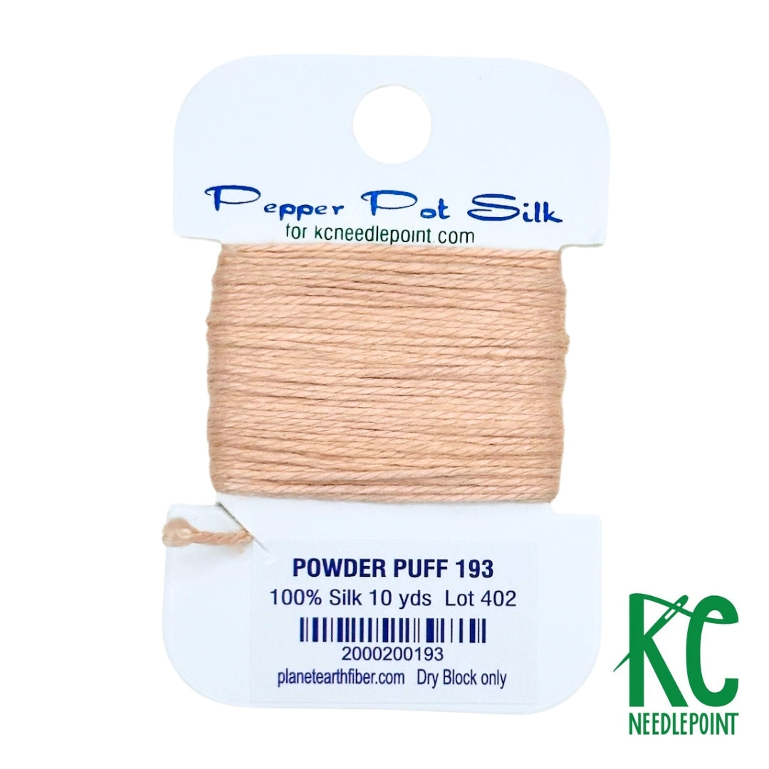 Pepper Pot Silk Card 193 Powder Puff - KC Needlepoint