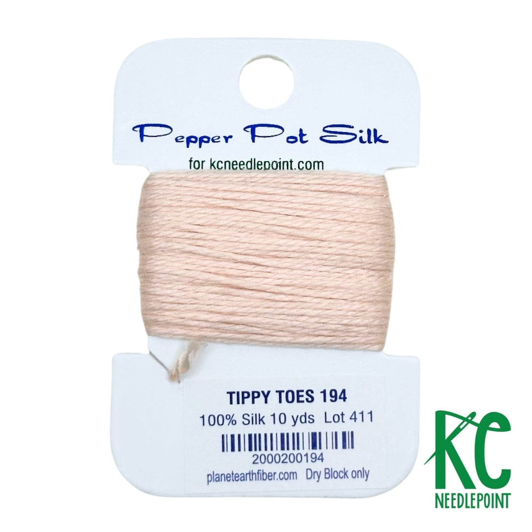 Pepper Pot Silk Card 194 Tippy Toes - KC Needlepoint