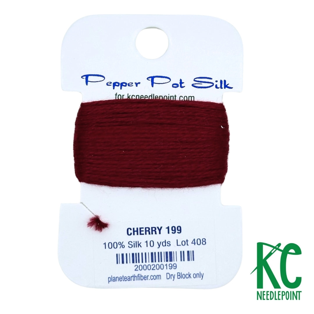 Pepper Pot Silk Card 199 Cherry - KC Needlepoint