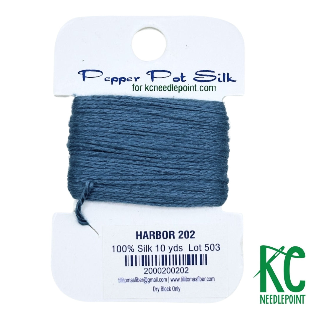 Pepper Pot Silk Card 202 Harbor - KC Needlepoint