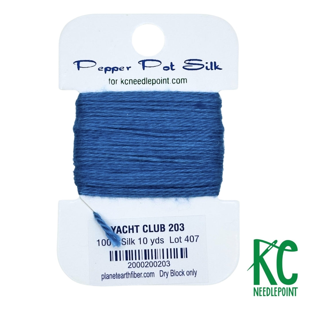 Pepper Pot Silk Card 203 Yacht Club - KC Needlepoint