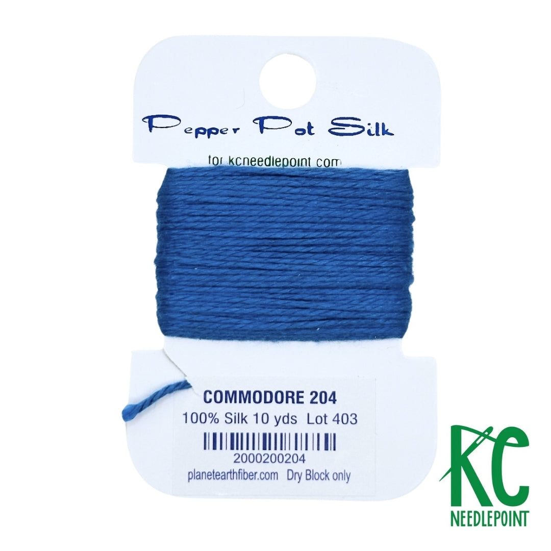 Pepper Pot Silk Card 204 Commodore - KC Needlepoint