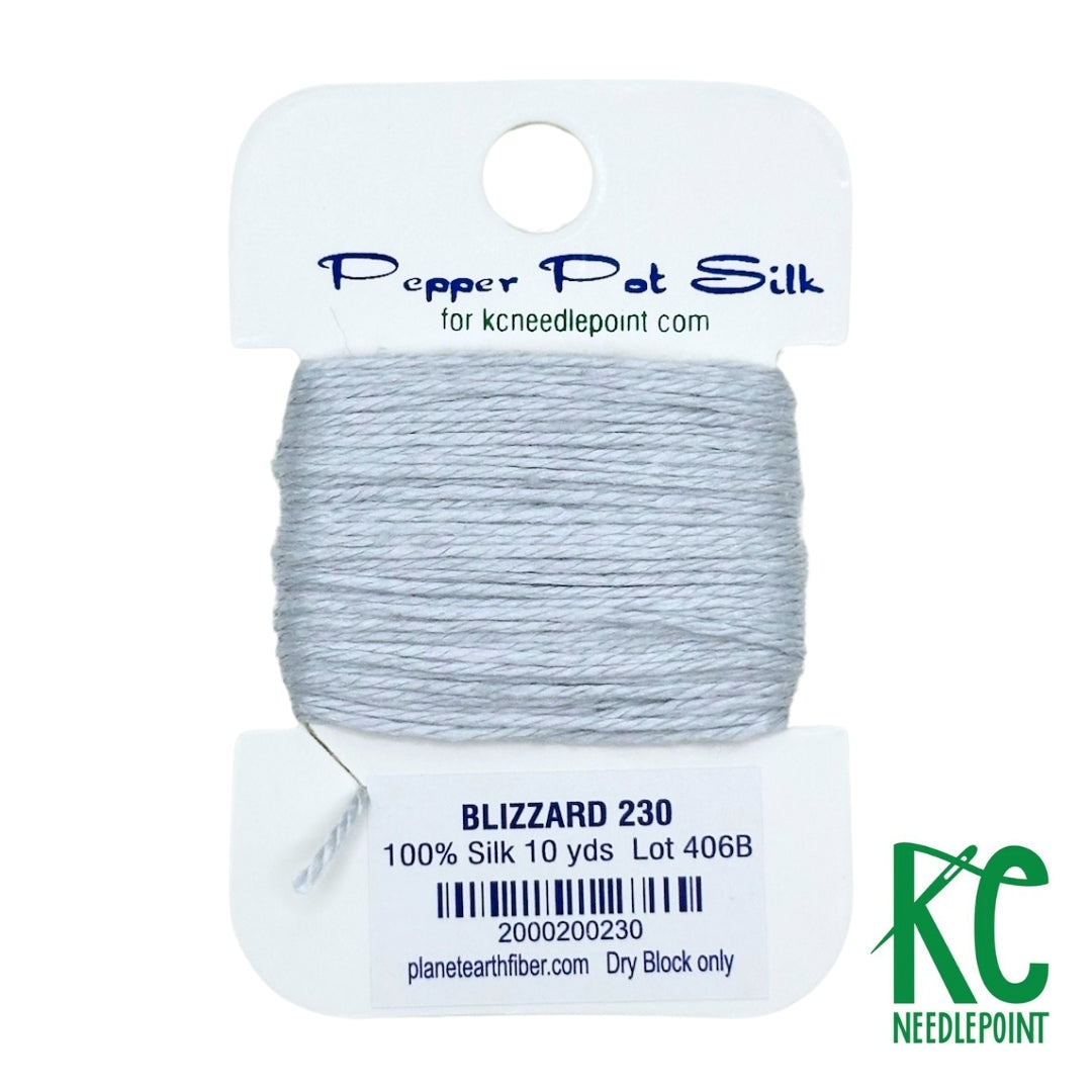 Pepper Pot Silk Card 230 Blizzard - KC Needlepoint