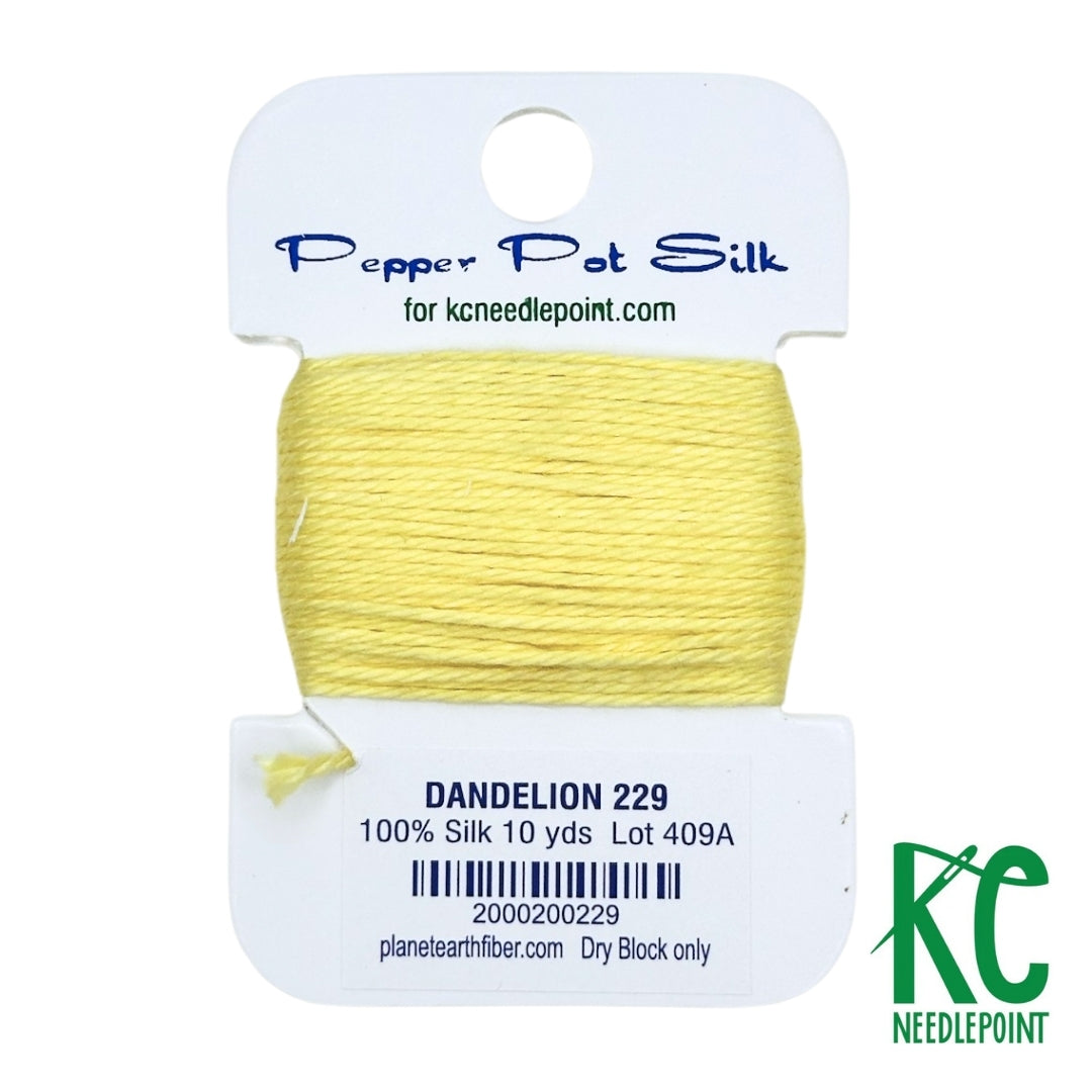 Pepper Pot Silk Card 229 Dandelion - KC Needlepoint