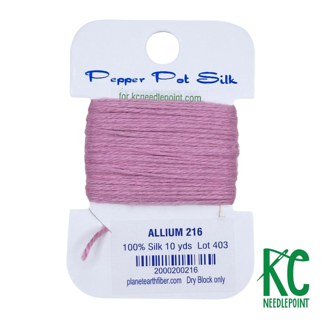 Pepper Pot Silk Card 216 Allium - KC Needlepoint