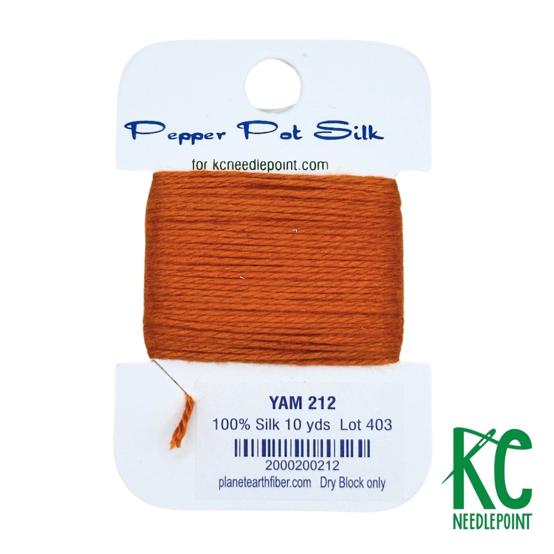 Pepper Pot Silk Card 212 Yam - KC Needlepoint