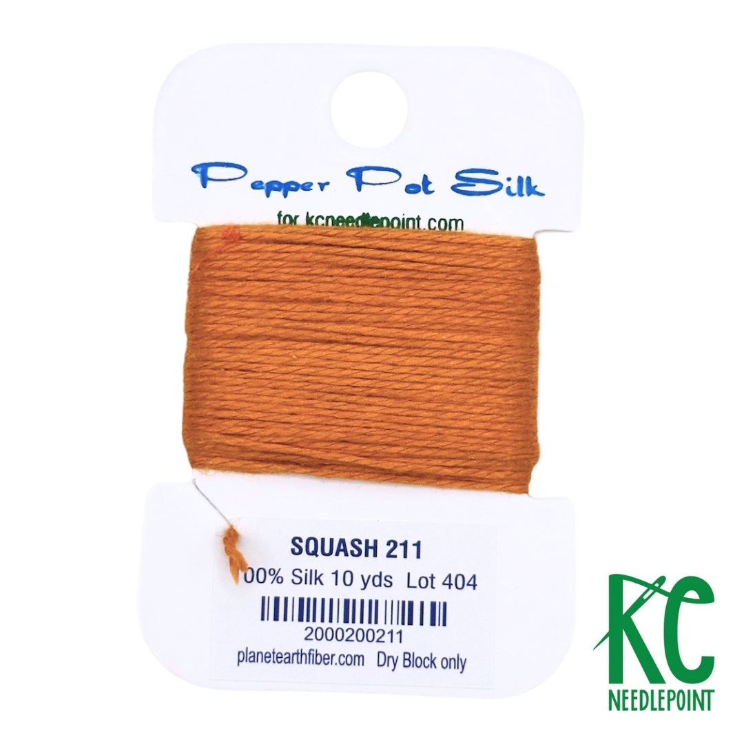 Pepper Pot Silk Card 211 Squash - KC Needlepoint