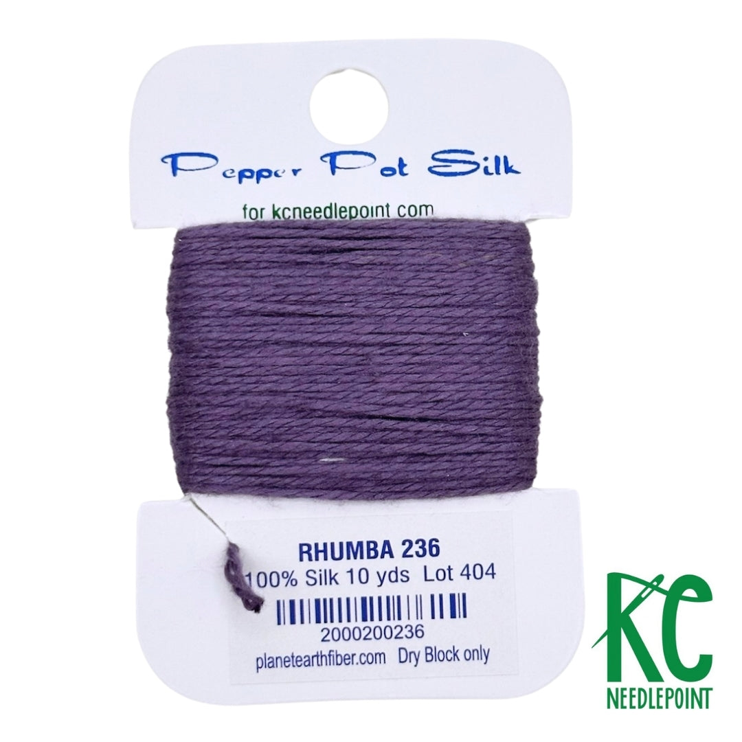 Pepper Pot Silk Card 236 Rhumba - KC Needlepoint