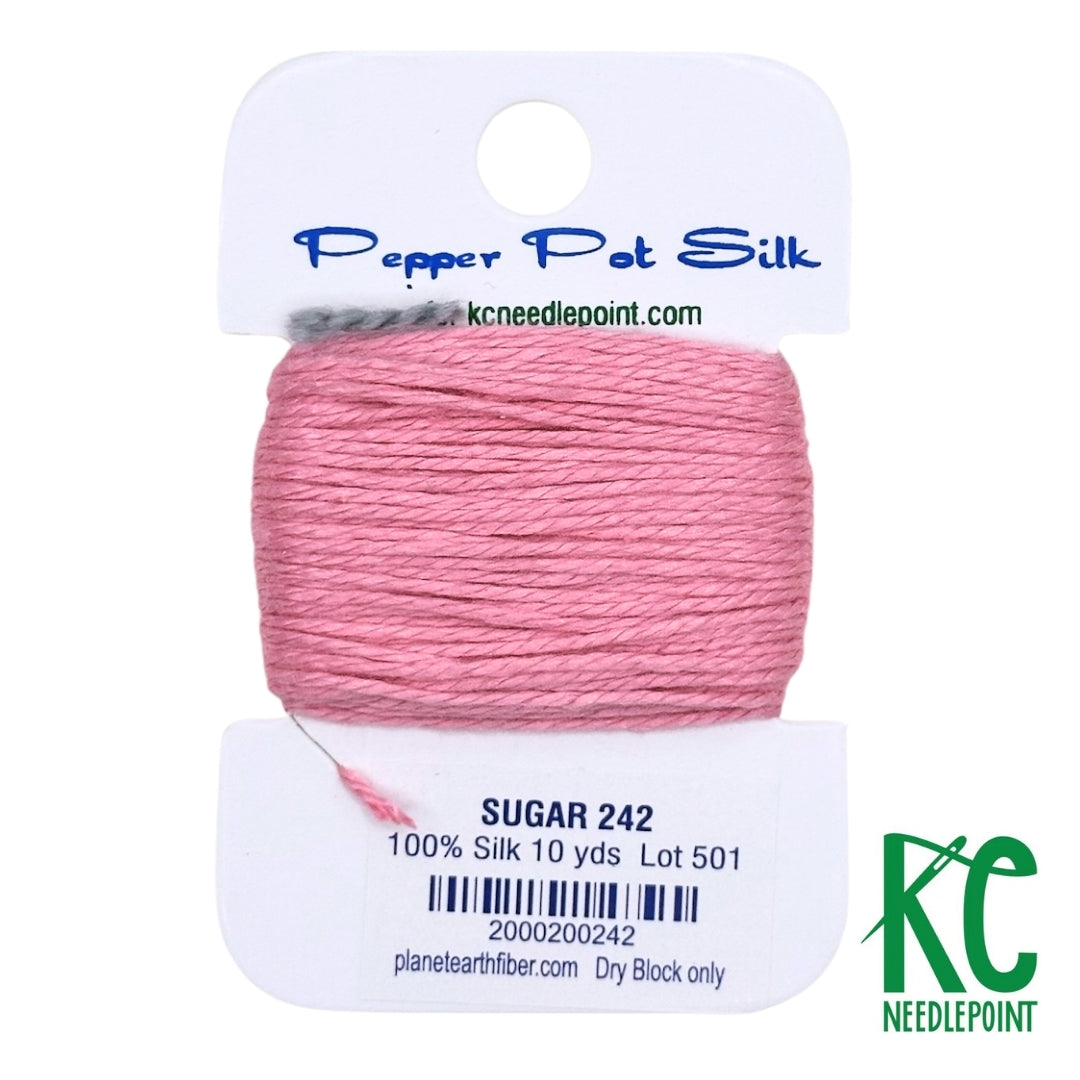 Pepper Pot Silk Card 242 Sugar - KC Needlepoint