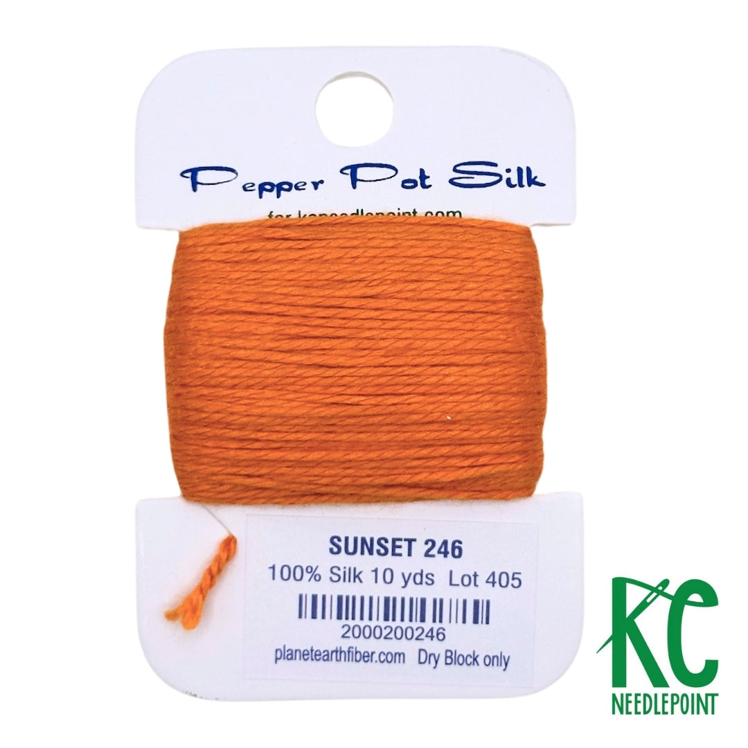 Pepper Pot Silk Card 246 Sunset - KC Needlepoint