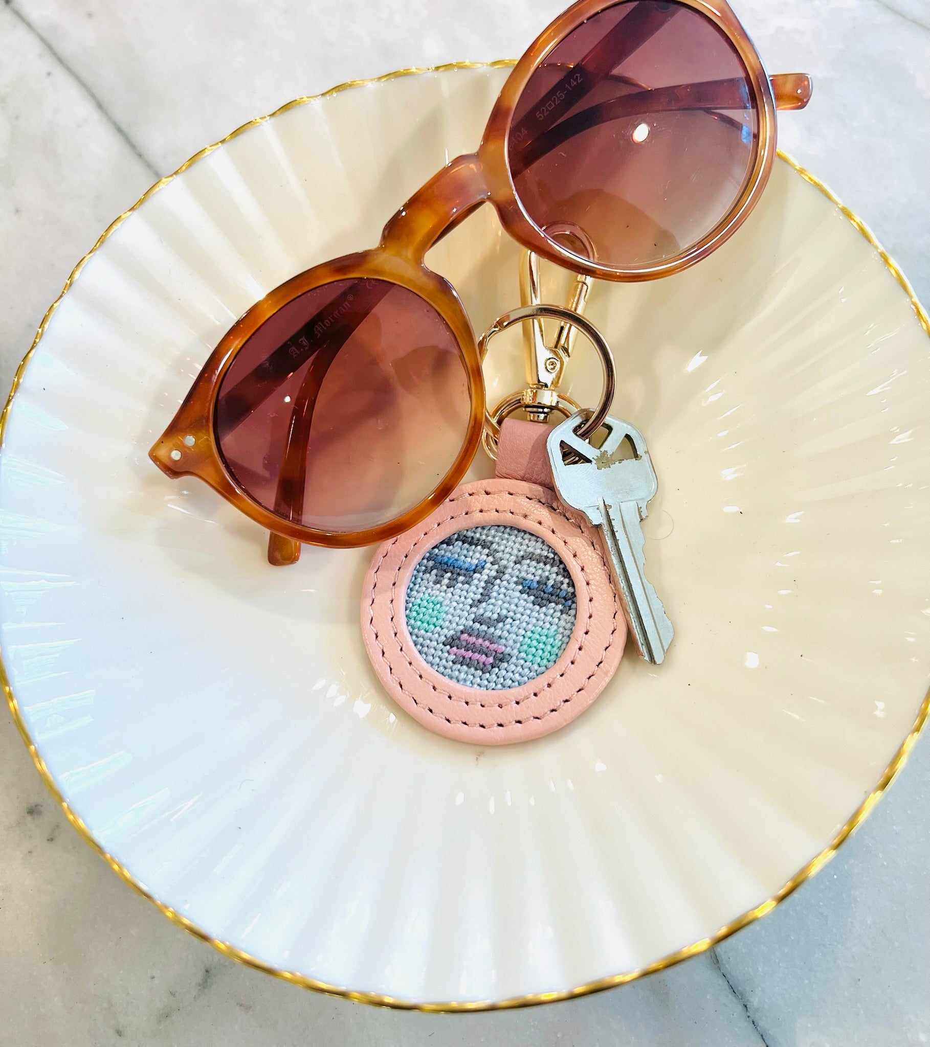 Moon Face Bag Tag/Key Fob Kit - KC Needlepoint