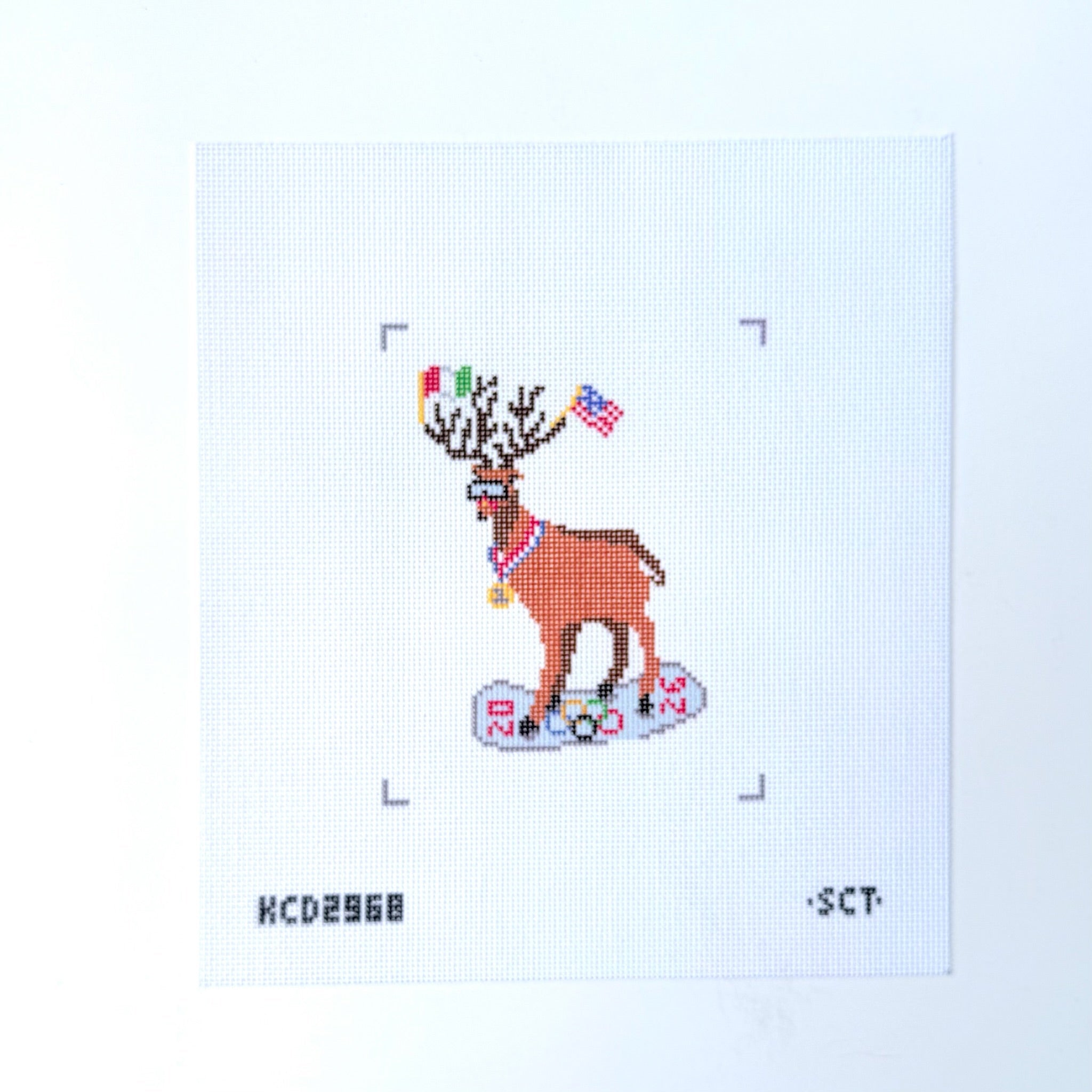 Dolce Vita Olympic Deer Needlepoint Canvas - KC Needlepoint