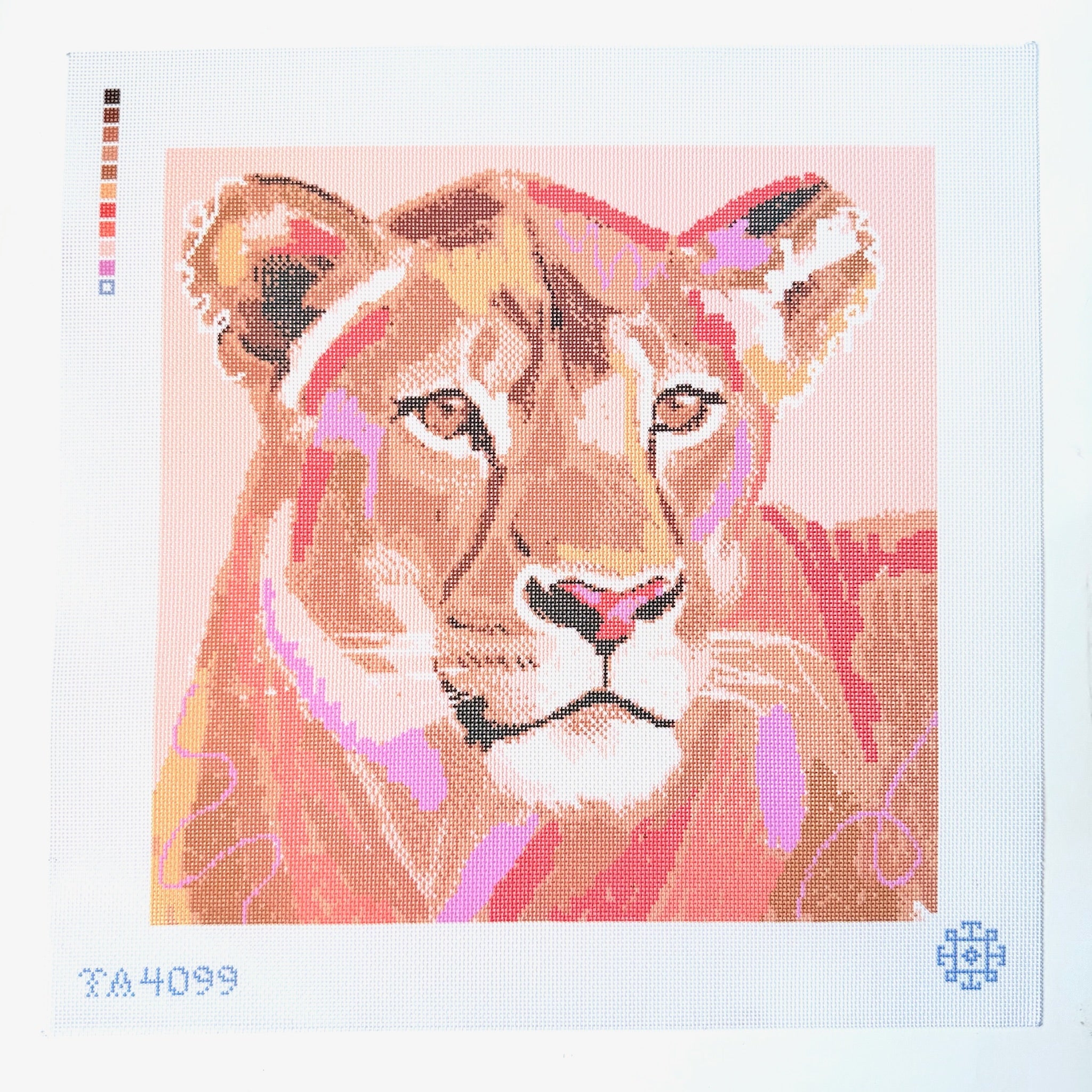 Lioness Needlepoint Canvas - KC Needlepoint