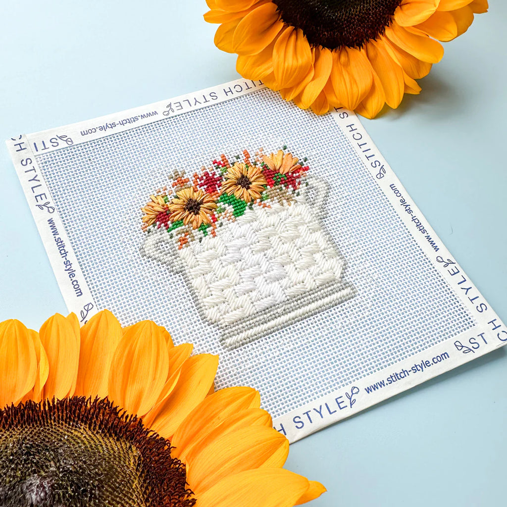 Autumn Floral Arrangement Canvas KC Needlepoint