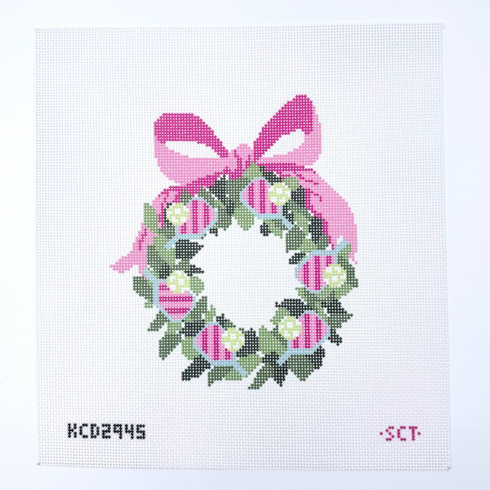 Pickleball Wreath Needlepoint Canvas - KC Needlepoint