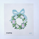 Mahjong Wreath Needlepoint Canvas - KC Needlepoint