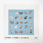 Blue Cat Square Needlepoint Canvas - KC Needlepoint