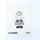 Peppermint Santa Needlepoint Canvas - KC Needlepoint