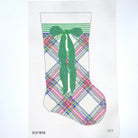 Cream Tartan Stocking Needlepoint Canvas - KC Needlepoint