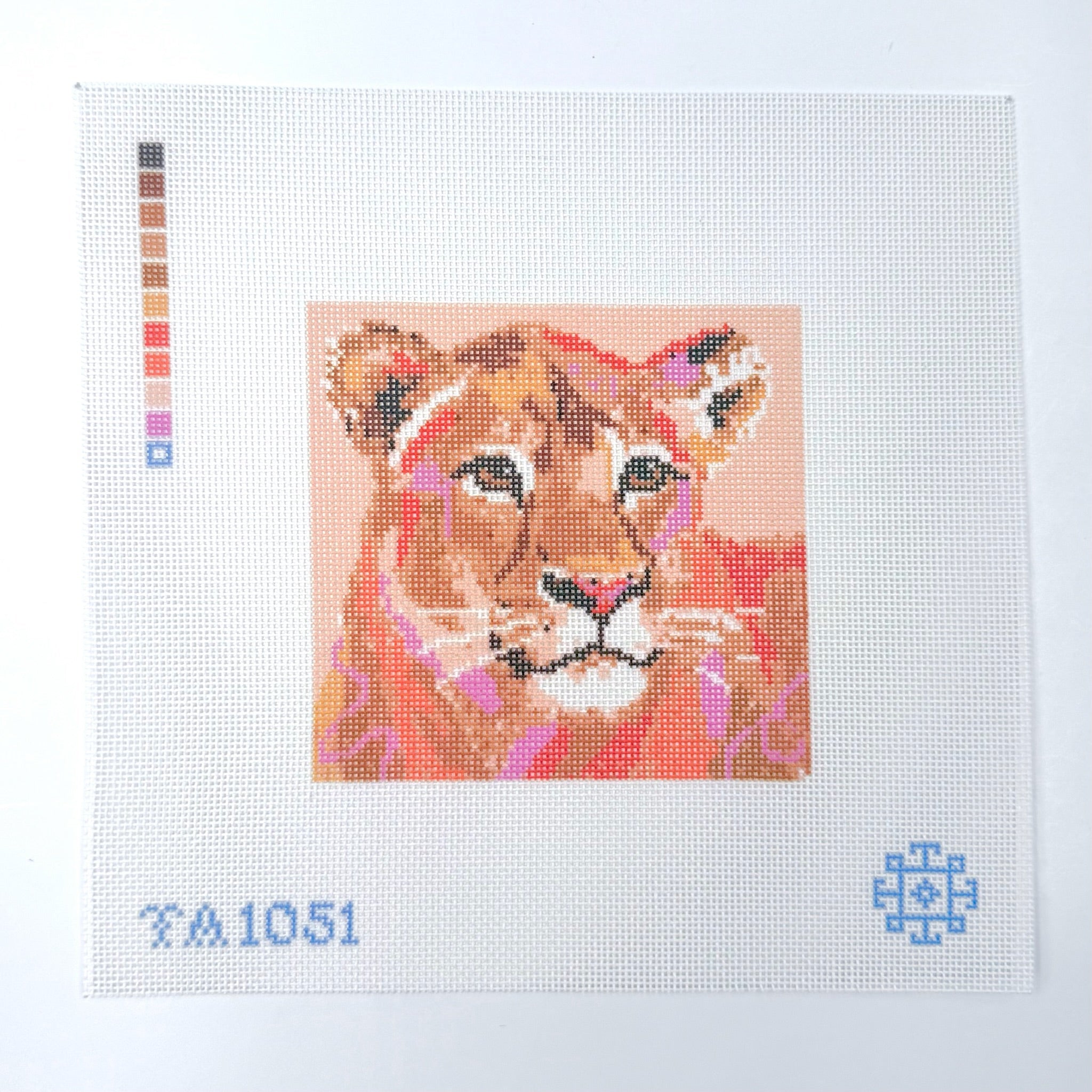 Mini Lioness Needlepoint Canvas - KC Needlepoint